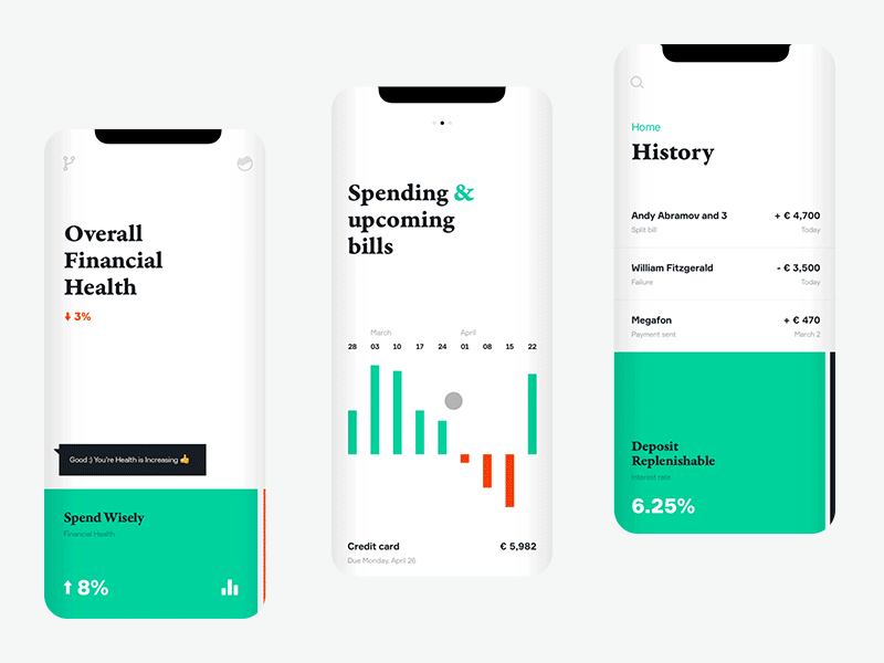 The future of digital banking animation concept design future grid illustration interface ui ux website