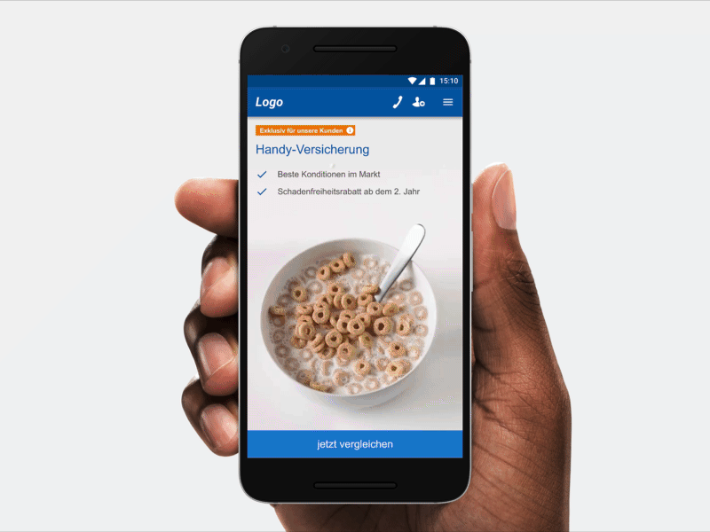 Landing Page: Smartphone Insurance cards insurance landingpage mobile app productpage