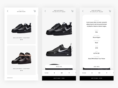 Sneakers - Exploration clean commerce design e commerce ecommerce fashion fashion shop minimal minimalism mobile responsive shoes shop shopping simple sneakers ui ux web shop webshop