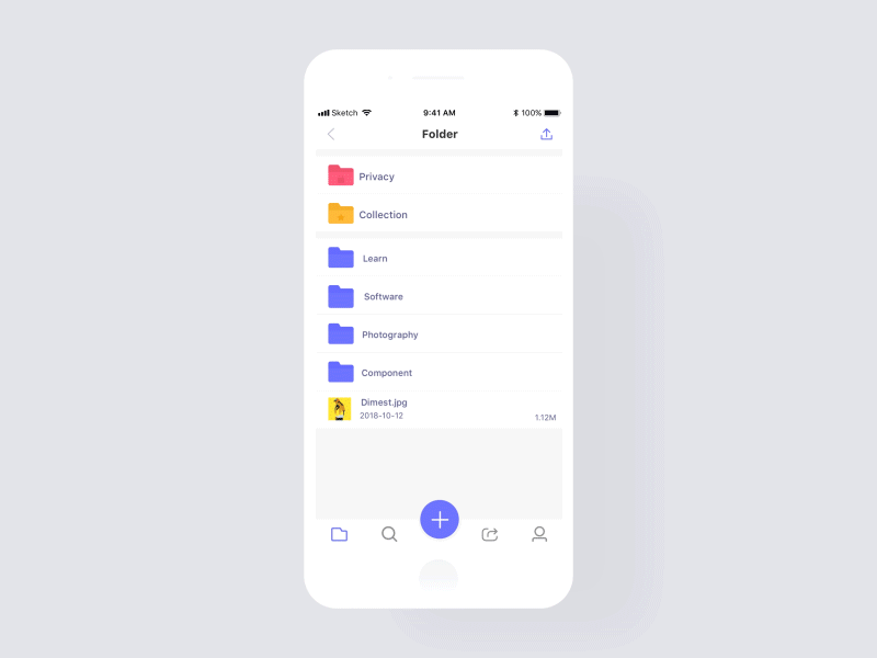 File movement animation app clean dimest file folder motion ui ux