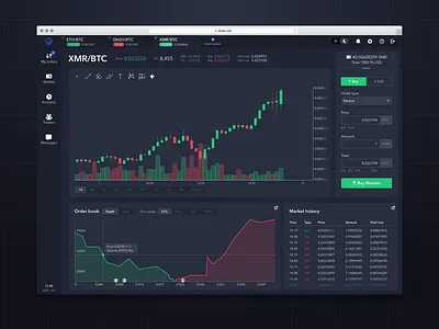 Trading Platform — Main Screen blockchain crypto cryptocurrency dashboad trading