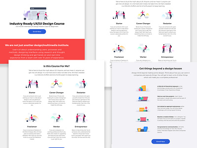 Studio Training - Landing Page color creative design illustration landing minimal simple ui ux visual web website