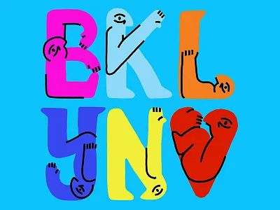 Brooklyn Love brooklyn character color colorful colorpalette fun illustration ipad lettering lettering artist newyork nyc sketch type typography