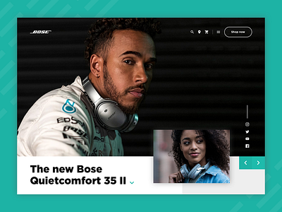 Bose concept redesign bose concept design earphone flat headphone interface minimal music redesign sketch ui user experience user interface ux web web design webdesign website