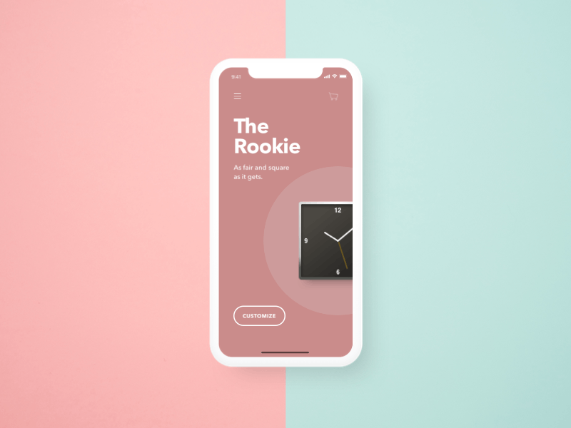 Clock Customization Interaction animation app clean customization iphone x mobile app motion principle ui ux