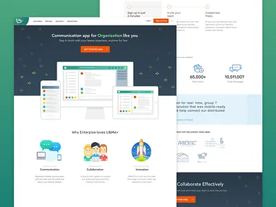 U&Me Communication chat chat app collaboration communication innovation landing screen uandme webapp