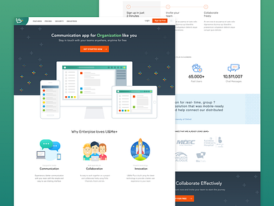 U&Me Communication chat chat app collaboration communication innovation landing screen uandme webapp