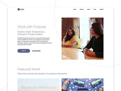 19 IDEAS Homepage Redesign agency homepage minimal portfolio purple redesign ui ux website white