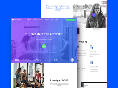 SaaS Home Page Concept cms design home page html5 saas landing page speak video background web design
