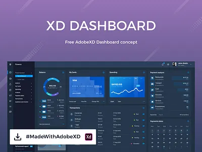 Finance dashboard account settings accountancy adobe xd bank account dark blue dashboard finance business finance dashboard payment profile