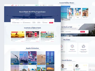 Flight & Hotel Booking Experience Design flight flight booking flight booking landing flight booking landing page flight booking website flight search homepage hotel hotel booking hotel booking landing hotel booking landing page hotel booking website hotel search landing landing page popular destination rehlat website