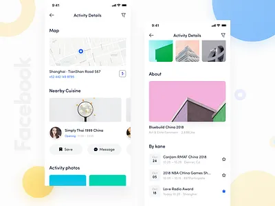 Facebook App_05 app blue design facebook icon redeign ue ui ux