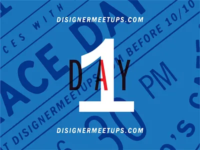 Disigner Meetups - TODAY! badges branding color disney disneyland font letter lettering letters logo meetup type typeface typography vintage