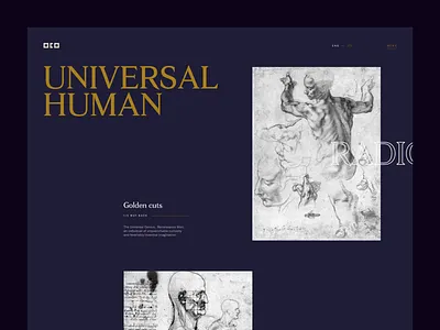 Header Layout Exploration art design direction header layout museum page typo typography ui web website