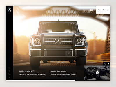 Mercedes-Benz G-Class concept redesign benz car concept design flat g class g klasse g wagon interface mercedes minimal redesign sketch ui user experience user interface ux web web design website