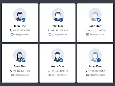 Placeholders cards clean icon illustration ui users vector web