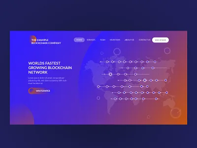 Header Concept for a Blockchain Website blockchain concept cryptocurrency header information technology landing header map network world