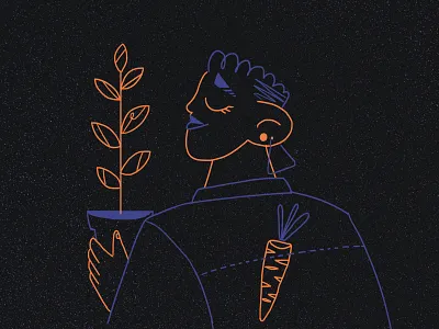 My Aussie gurl carrot ear earing girl haircut hairstyle illustration jacket plant quick