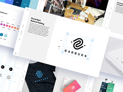 EarBuds Brand Guidelines app design art direction brand design brand development brand guidelines branding color palettes creative agency creative direction creative strategy design direction digital product design logo design music app typography visual design