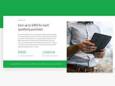 Affiliate Page affiliate app landing landing page minimal seo tech ui ux web design website wip