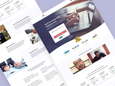 Anthem Tax Services | Landing Page cro financial klientboost landing page leadgen tax