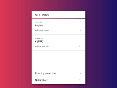 Daily ui challenge 007 - Settings daily 007 daily challange daily ui challange settings interface settings page