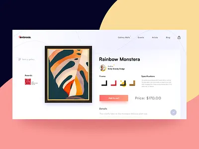 🖼️ Art Gallery Concept art color gallery layout modern painting photography ui ux web website