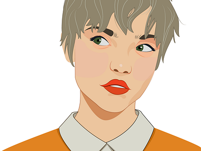 Grey Pixie cut art cartoon character design concept art design drawing fashion illustration makeup vector women