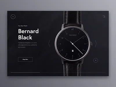 Watch Shop black cart clean design e commerce eshop fashion index product redesign shop shopify typography ui ux watch web white