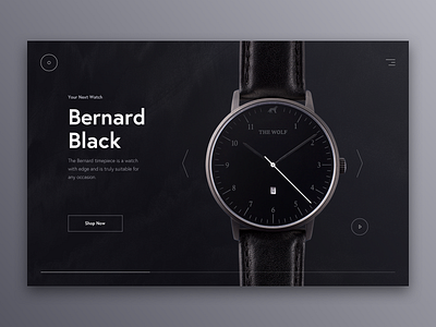 Watch Shop black cart clean design e commerce eshop fashion index product redesign shop shopify typography ui ux watch web white
