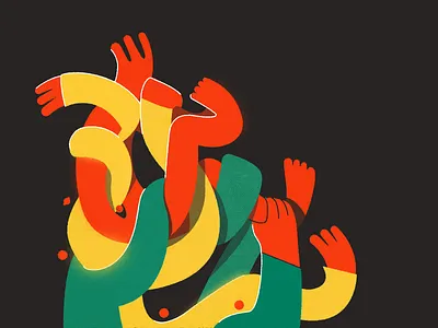 Language Cards #5 | Society character crowd design drawing graphic illustration noise people society special