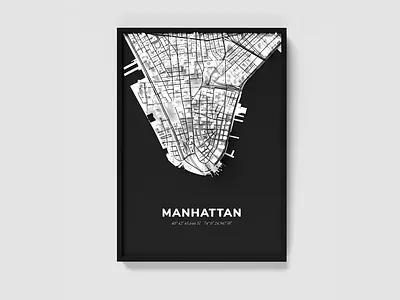3DMapPoster - Manhattan 3d city 3d manhattan 3d new york 3d poster 3d print manhattan new york