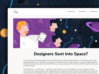 Health and Wellness Client - Article Illustration article article design article page colour cosmic design editorial editorial illustration grain healthwellness illustration illustration design purple research science space space exploration ui uiux vector