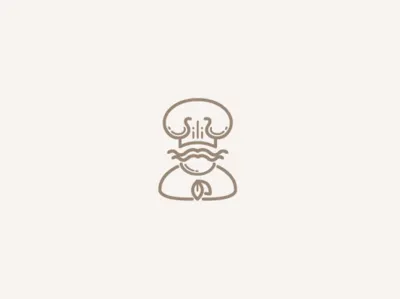 Vegan Chef chef deisgn food icon logo mushroom restaurant vegan