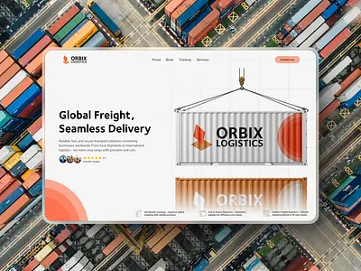 ORBIX LOGISTICS adobe illustrator adobe photoshop branding business cargo corporate delivery service figma freight logistics logo mockup professional shipping supply chain transport uiux web design