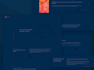 Couleur Velvet New Homepage background blue branding design design agency digital full identity logo menu minimalist shade shadow site ui ui ux ux web website