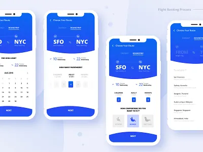 Flight Booking Steps aamir mansuri app booking card dashboard design flight form interaction iphonex mobile onboarding process traveling trip ui ux