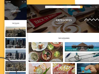 Listed - Categories & Locations categories category companies design listed listing listing directory location web design
