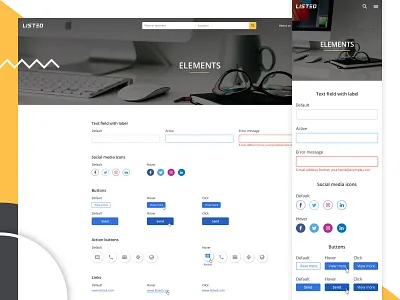 Listed - Elements Page companies design elements elements page listed listing listing directory web design