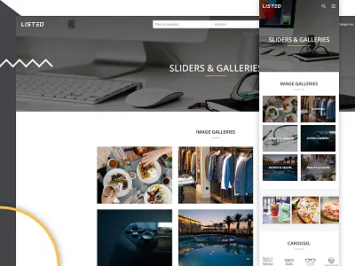 Listed - Elements Page p2 design directory listing elements form galleries gallery listed listing messages slider web design