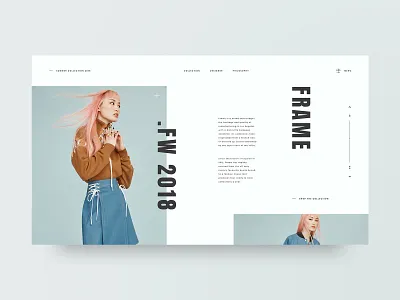 Frame adobe xd clean design fashion grid layout minimal photography ui ux web web design