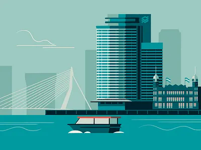 Rotterdam erasmusbrug havenbedrijf hotel new york maas rotterdam