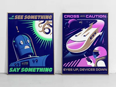 Safety Posters future poster san francisco screen print stout