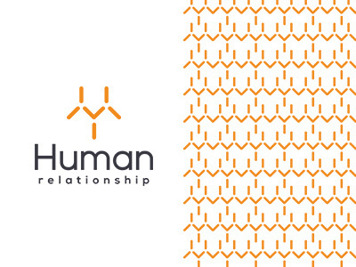 Human relationship collection human identity logo minimal relationship symbolmark
