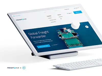 FreightHub x Behance air freight freight forwarding landing page rail road supply chain testimonials