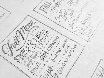 Fall Menu — Patent Coffee apple cappuccino chalk lettering chalkboard coffee coffee chalkboard menu board sketch smores
