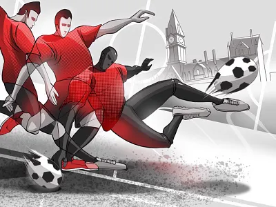 Wall graphics for Paddy Power apple art ball bounce behance design football graffiti art icon illustration ipad logo london people photoshop team uk wall