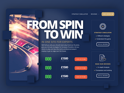 From spin to win brutalism casino clean flat gambling landingpage simple ux ui web