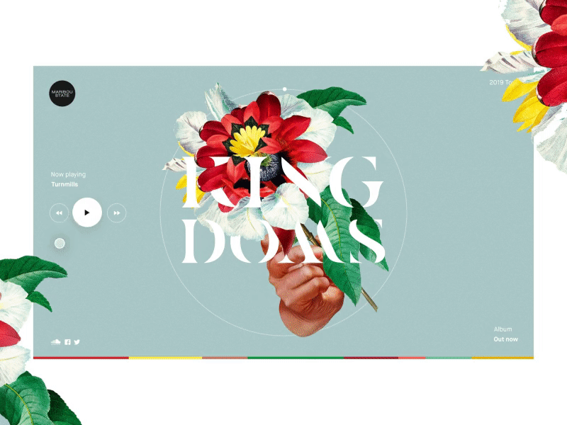 Maribou State Player Interface after effects album animation illustration interaction interactive interface landing page music music player music player ui ui ux web web design website