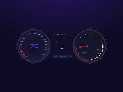 Daily UI Challenge #034 - Car UI car car dashboard daily ui challange fuel rpm ui ux